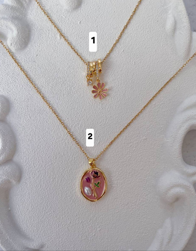 گردنبند میناکاری استیل آبکاری رادیوم