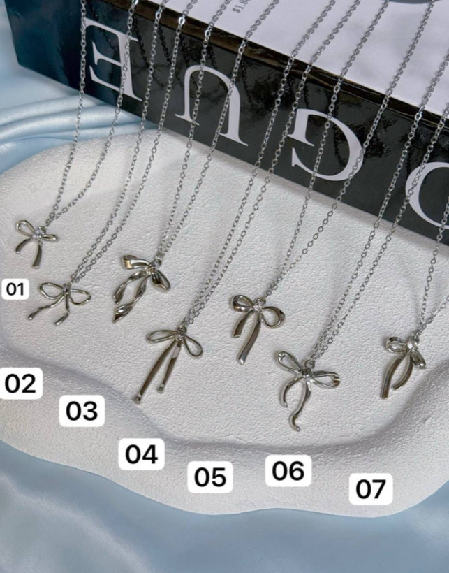 گردنبند پاپیون سیلور آبکاری