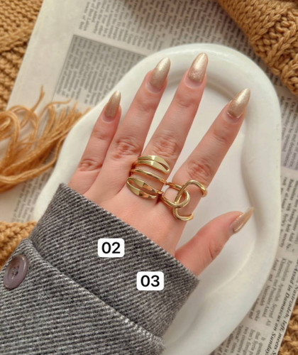 انگشتر طلایی شیک فری سایز