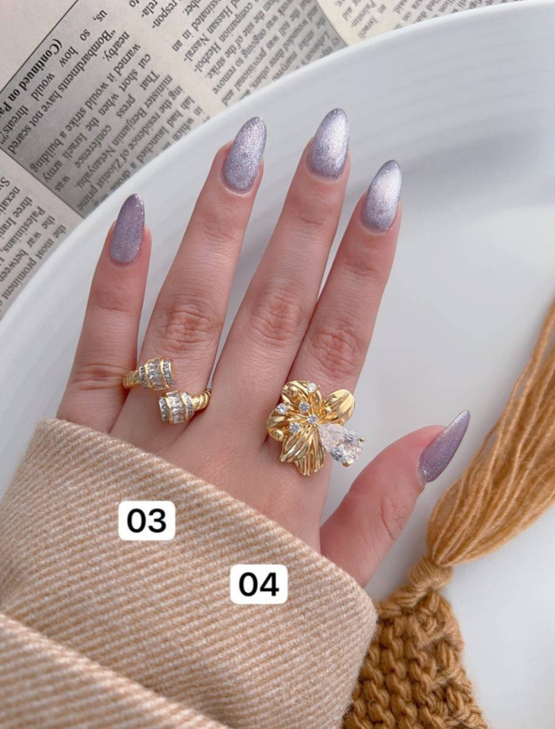 انگشترنگین دار زنانه شیک طرح طلا کیفیت عالی