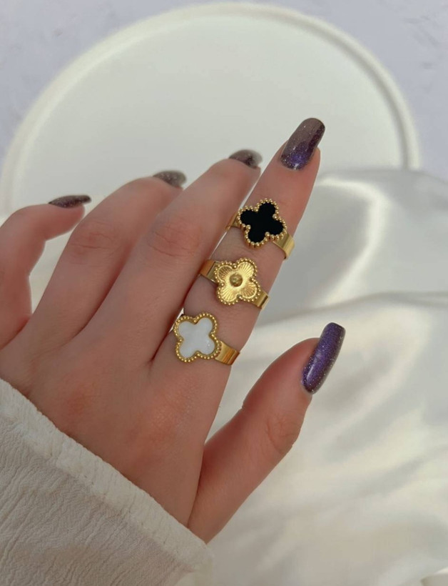 انگشتر ونکلیف طرح طلا زنانه رنگ ثابت کیفیت بالا ترند