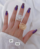 انگشتر دخترانه خاص طرح طلا آبکاری نقره