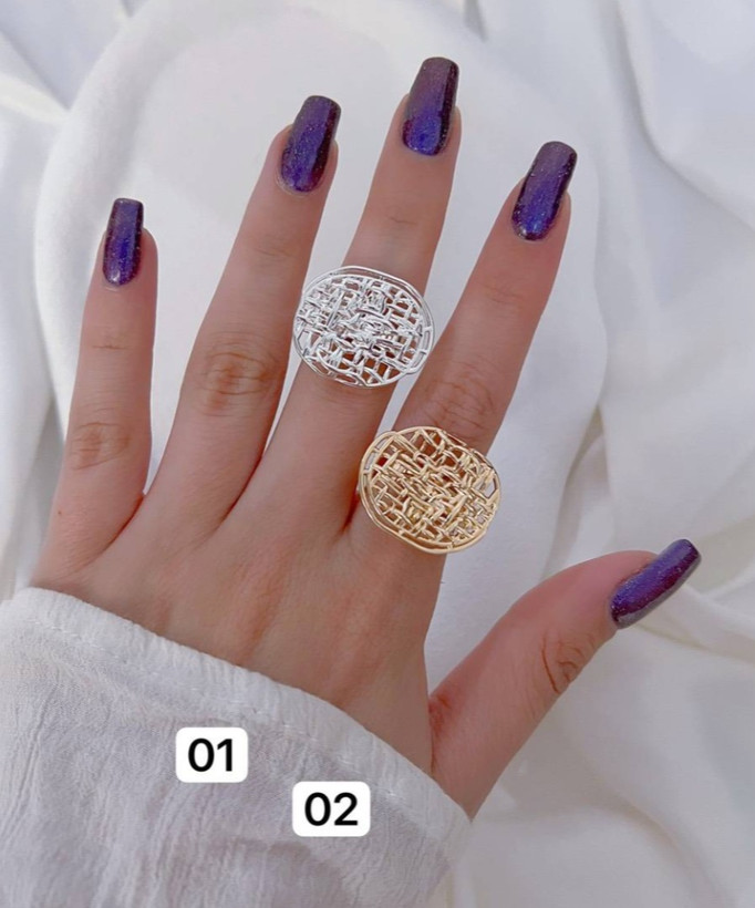 انگشتر دخترانه خاص طرح طلا آبکاری نقره