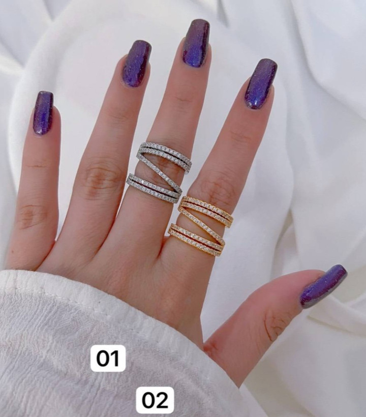 انگشتر زنانه طرح طلا شیک ومجلسی