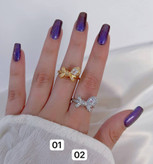 انگشترپاپیون جواهری،انگشتر مینیمال دخترانه