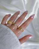 انگشتر شیک زنانه،حلقه خاص ونکلیف طرح طلا