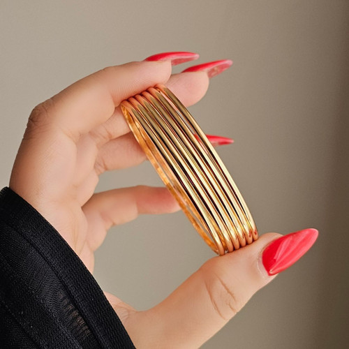 النگوآینه ای دامله ۲میل رنگ ثابت برند ysx کپی طلا