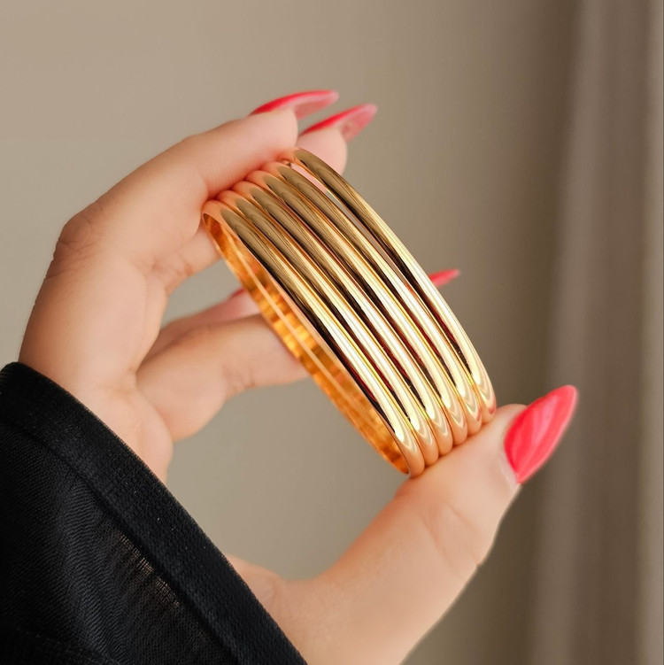 النگوآینه ای دامله ۳میل ysx رنگ ثابت طرح طلا