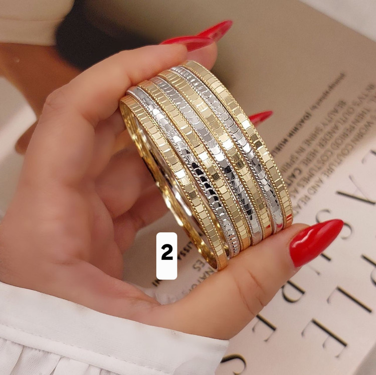 النگو طلاروس ۳میل ترکیبی دورنگ پک ۷عددی رنگ ثابت ضمانتی