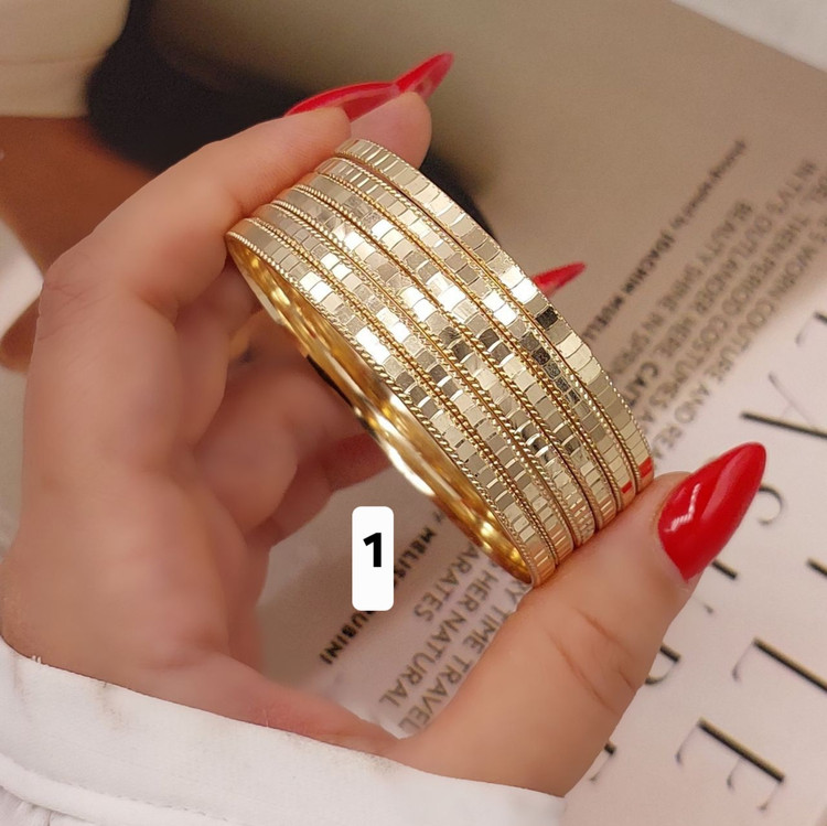 النگو طلاروس ۳میل جدید پک ۶عددی رنگ ثابت تضمینی