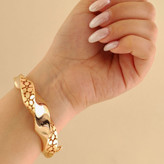 دستبند فیوژن طرح طلا آبکاری قوی طلا قطر داخلی ۵۷ میل