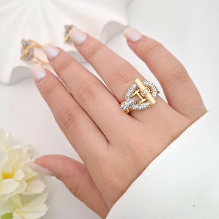 انگشتر هرمس جدید استیل درجه یک آبکاری قوی