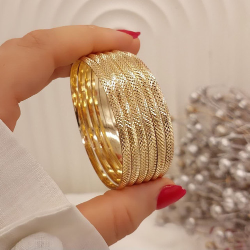 پک ۶عددی النگو طلاروس اصل ۳میل