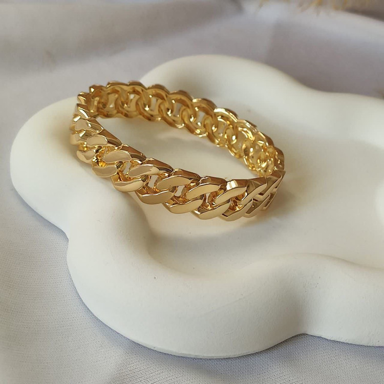 بنگل کارتیه استیل فری سایز آبکاری طلا