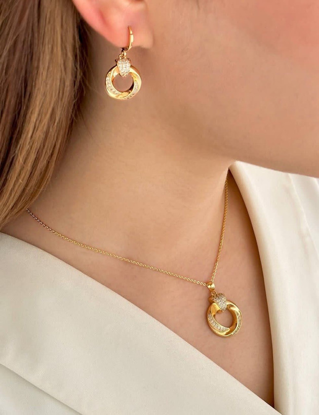 نیمست دایره ای طلایی ژوپینگ بدون زنجیر طرح طلا