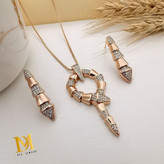 نیمست ماری طرح جواهری برند دریم آبکاری قوی طلا بدون زنجیر