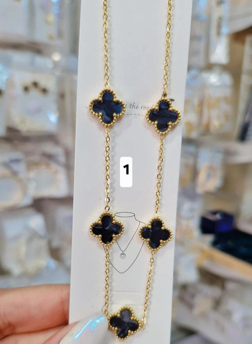 گردنبند ونکلیف استیل ۵گل رنگ ثابت وضدحساسیت