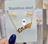 نیمست شنی مینیمال استیل متصل طرح قلب Love عشق کیفیت عالی رنگثابت