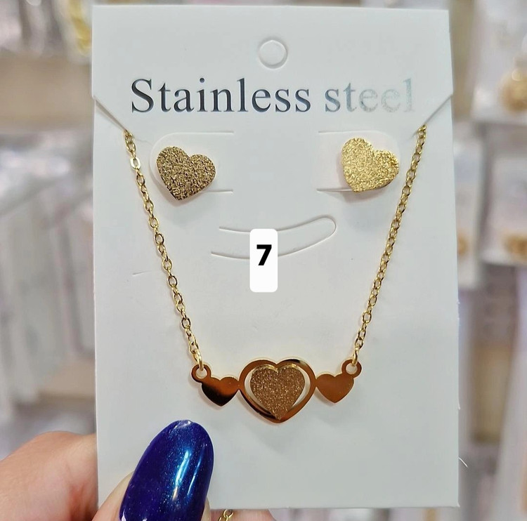 نیمست شنی مینیمال استیل متصل طرح قلبی کیفیت عالی رنگثابت