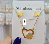 نیمست شنی مینیمال استیل متصل طرح قلبی کیفیت عالی رنگثابت