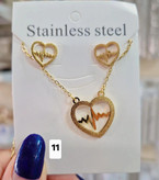 نیمست شنی مینیمال طرح قلبی ضربان استیل رنگثابت