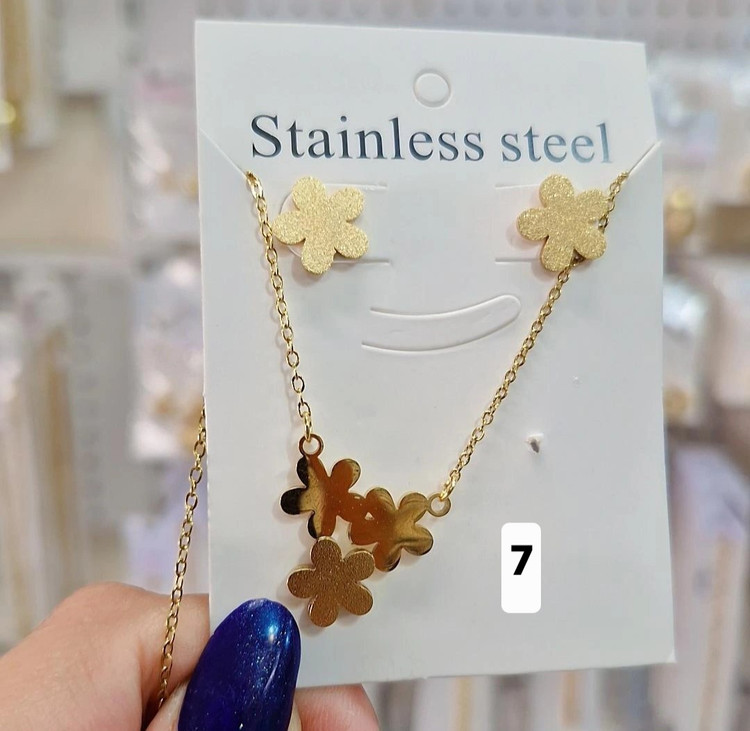 نیمست شنی مینیمال طرح سه گل استیل رنگثابت