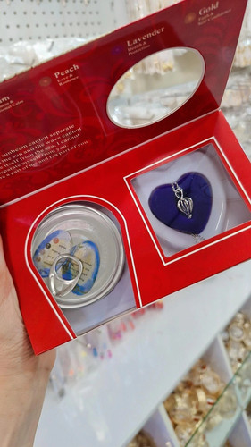 گردنبند مروارید عشق پک کادویی مروارید طبیعی پرورشی باگردنبنداستیل سیلور