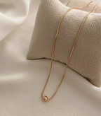 گردنبندمینیمال گوی ژوپینگ طرح طلا