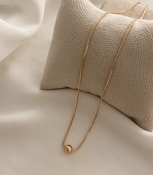 گردنبندمینیمال گوی ژوپینگ طرح طلا