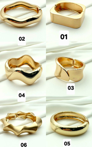 دستبند بنگل پهن طلایی استیل رنگ ثابت آبکاری طلا