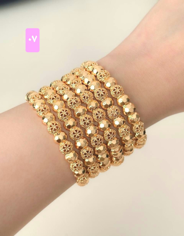 النگو قفلی بحرینی آبکاری طرح طلا