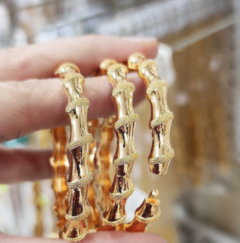 النگوزنانه قفلی بحرینی طرح طلا آبکاری