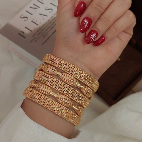 النگوترکیبی بحرینی زنانه طرح شکلاتی و توپی