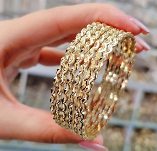 النگو موجی بچگانه جدید طرح طلا طلاروس اصل