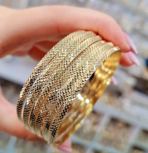 النگو طلاروس اصل طلایی طرح طلا رنگ ثابت پک ۶تایی