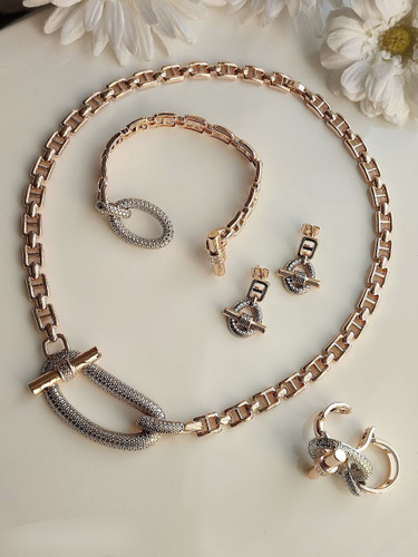 سرویس هرمس جدید طرح طلا استیل با آبکاری طلا وارداتی