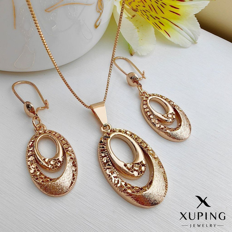 نیمست زنانه ژوپینگ طرح طلا رنگ ثابت آبکاری طلا ۱۸عیار