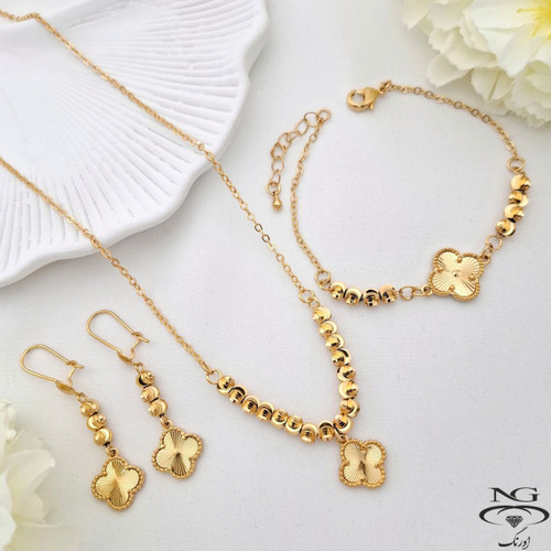 سرویس ونکلیف طرح طلا رنگ ثابت برندNG اصلی