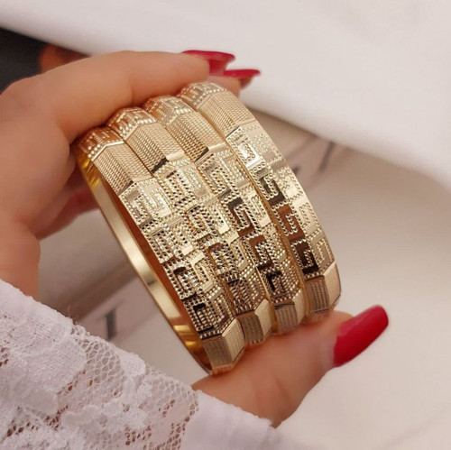 النگوپهن طلاروس اصل زنانه طرح طلا رنگ ثابت وضدحساسیت ۸میلی