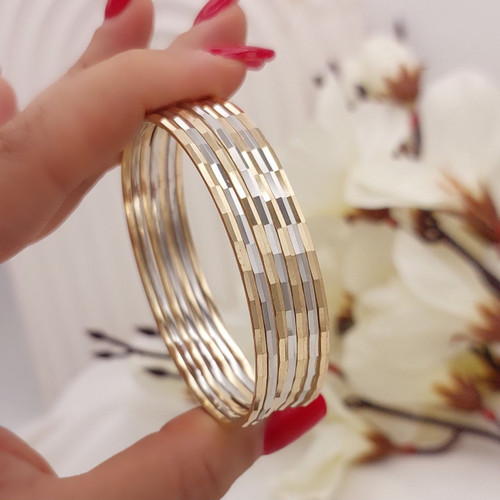 پک النگوآینه ای طلاروس اصل ۲رنگ ترکیبی