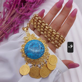 گردنبند نگین فیروزه اصلی آویزدار برندمعتبر my dear وارداتی