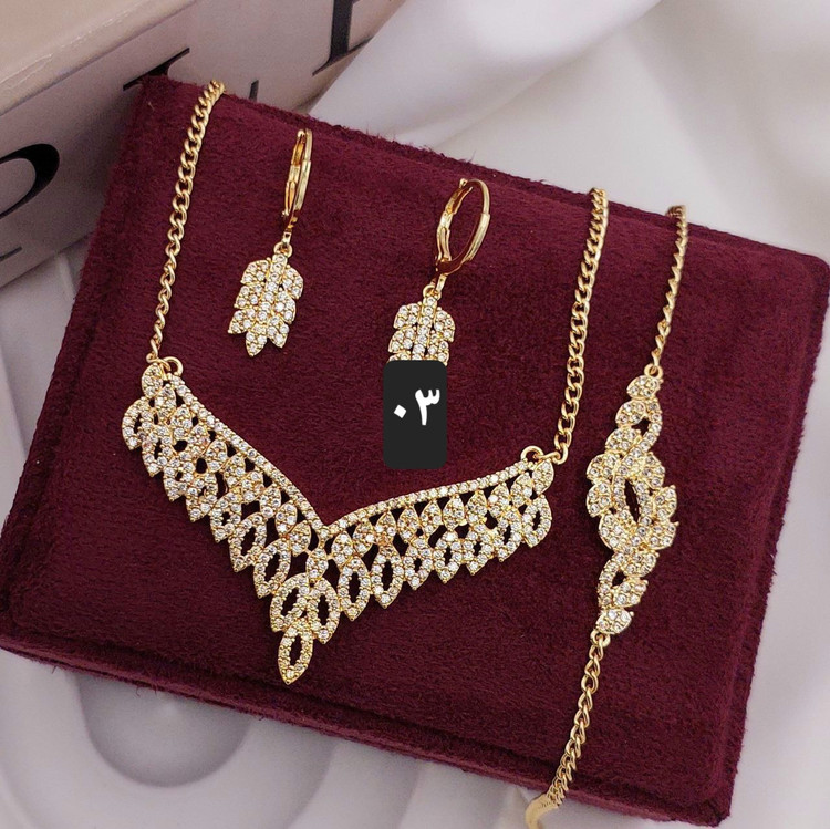 سرویس جواهری عروس رنگ ثابت کیفیت عالی باکارت گارانتی