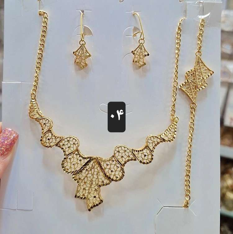 سرویس طلایی جدید زنانه مجلسی طرح طلا