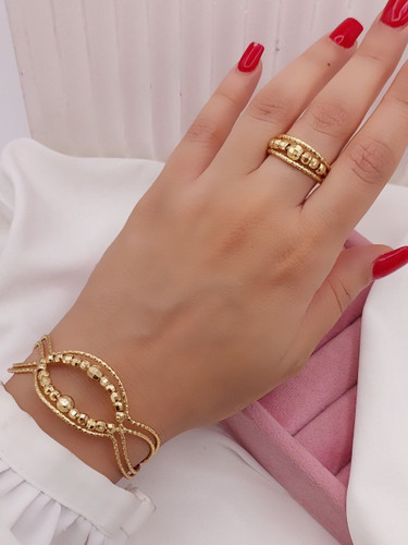 نیمست آلبرنادو طرح طلا رنگ ثابت آبکاری شده