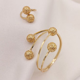 ست دستبند وانگشتر توپی وارداتی آبکاری طلا