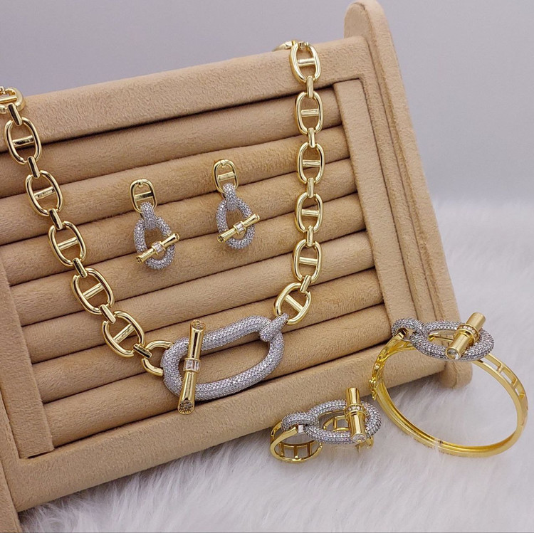 سرویس هرمس طرح جواهری با آبکاری قوی طلا