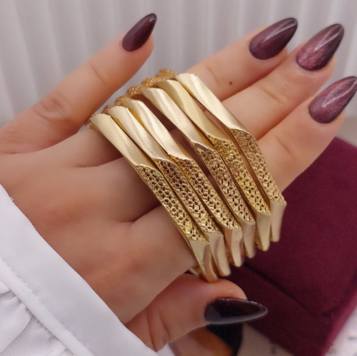 النگوفیوژن اماراتی طلاروس اصل طرح جدید طلا رنگ ثابت