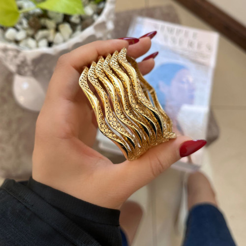 النگو اماراتی فیوژن طلاروس طرح جدید مشابه طلا