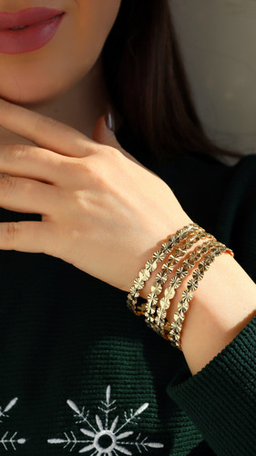 النگو جدید طلاروس اصل طرح خورشیدی ۶میل رنگ ثابت مشابه طلا