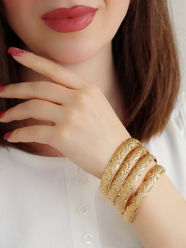 النگو پهن جدید طلاروس اصل مشابه طلا ۱ سانتی تضمینی